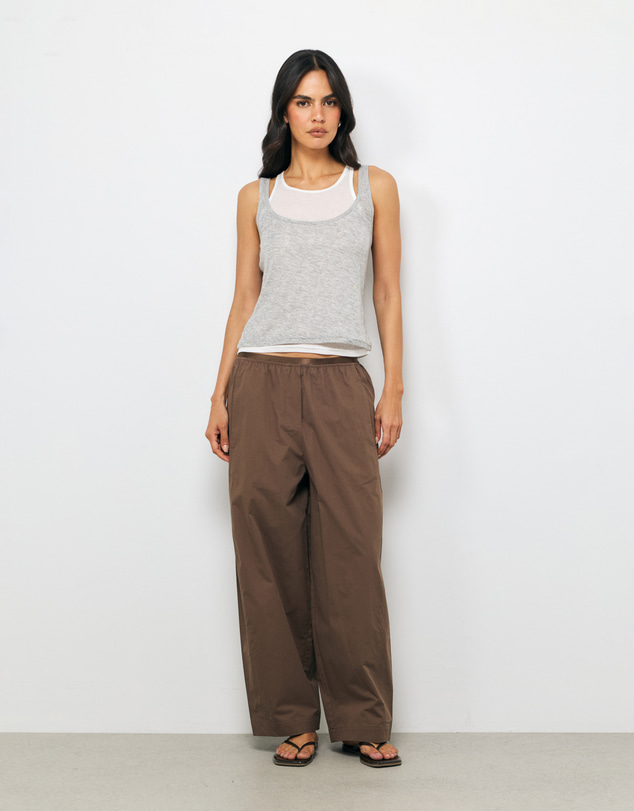 AERE - Semi Sheer Double Layered Tank