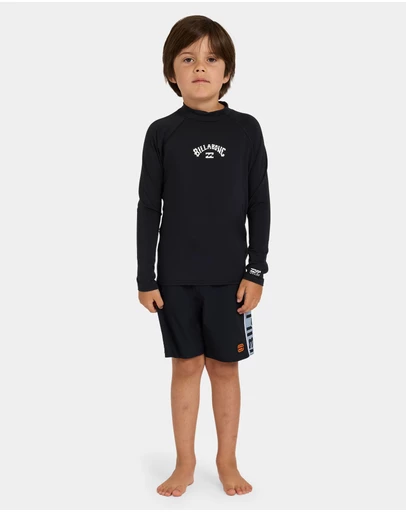 Billabong Kids - Boys 0 to 7 All Day Arch Long Sleeve Rash Vest