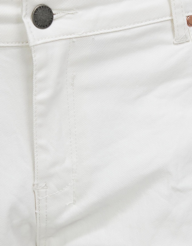 DRICOPER DENIM - Coated White Cuffed Jeans