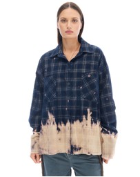 THE TALES - Bleached Check Cord Shirt