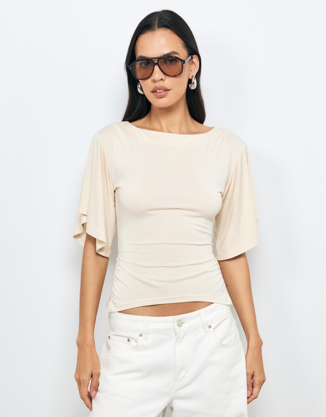 AERE - Elyse Cupro Tie Top