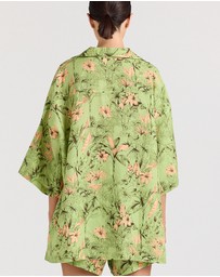 Poolside Paradiso - Tropico 100% Linen Over Shirt - Margarita