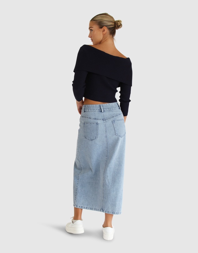 Belle & Bloom - More Than Words Collared Knit Top