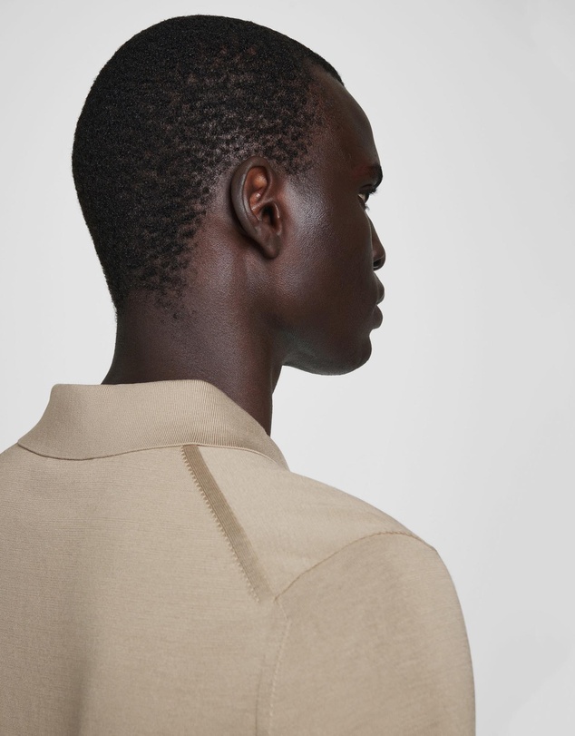 COS - Slim Knitted Silk Zip-Up Polo Shirt