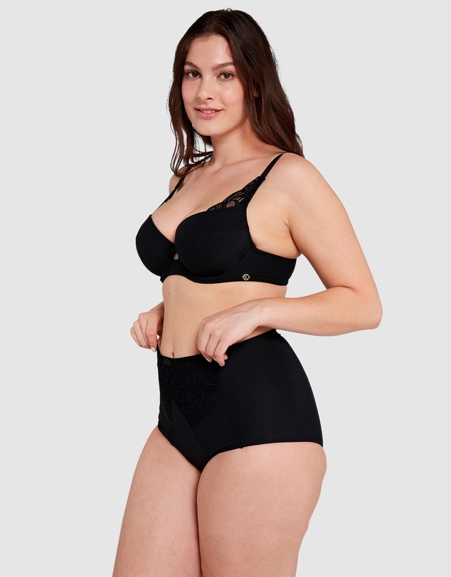 Sans Complexe - Ariane Essential Ribbed Microfibre High Waist Shaping Brief