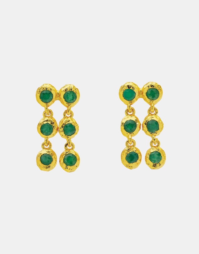 Amber Sceats - Toulouse Earrings in Green