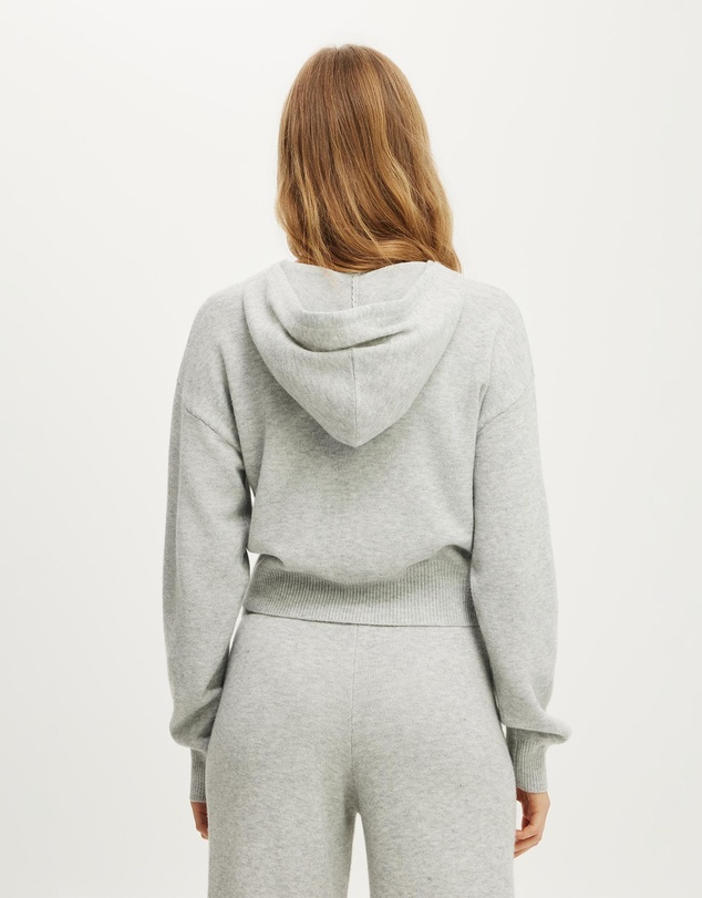 Cotton On Body - Hooded Zip Up Knit Cardi