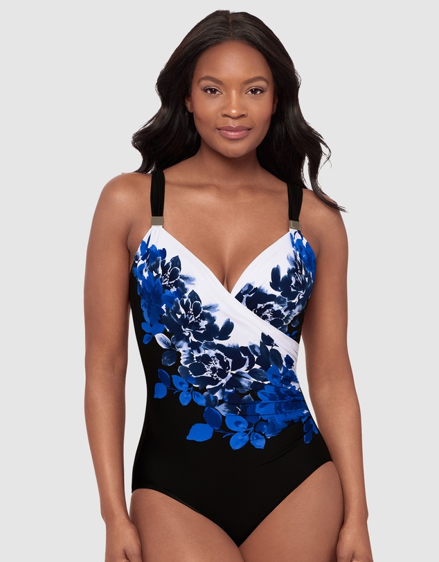 Miraclesuit Swimwear  - Ombra Fiore Siren Underwired Crossover Shaping Swimsuit