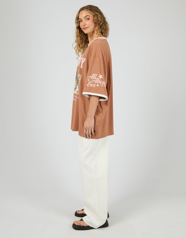 All About Eve - Howdy Oversized Tee Cinnamon