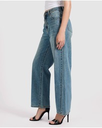 ONE TEASPOON - Baxters Mid Waist Wide Leg Denim Jeans