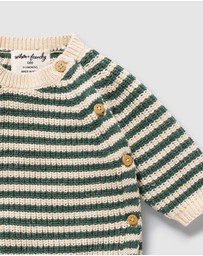 Wilson & Frenchy - Organic Knitted Stripe Kimono Cardigan - Babies