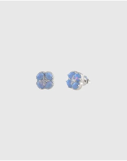 Von Treskow - Czelline Opal Clover Stud Earrings