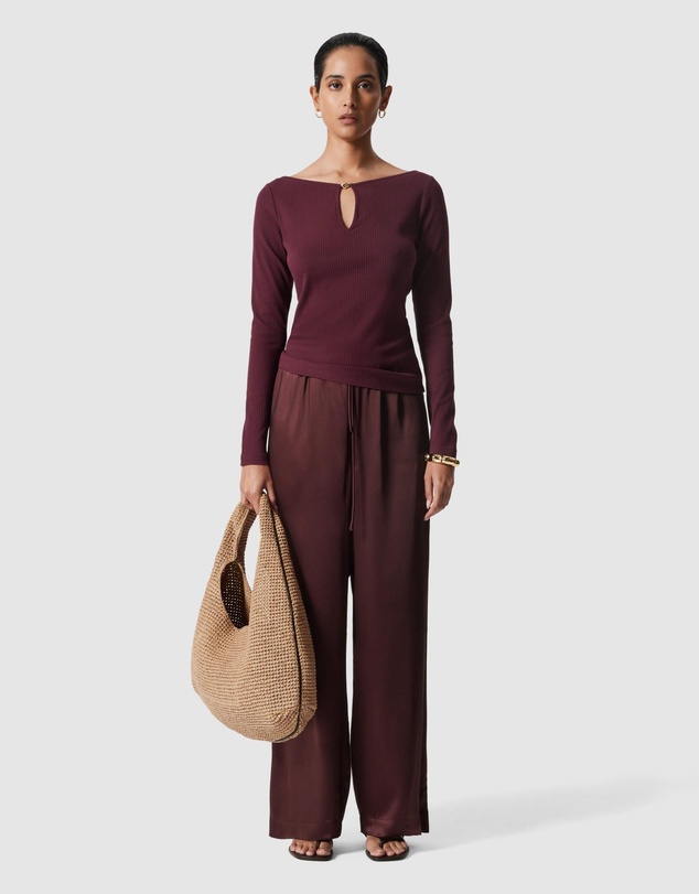 & Other Stories - Long-Sleeve Keyhole Top