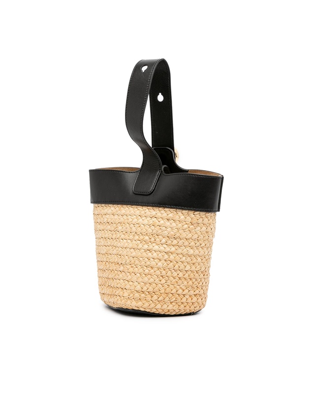 Pre-Loved by Azura Reborn - Pre-Loved loewe Raffia Bucket Bag Leather Trim