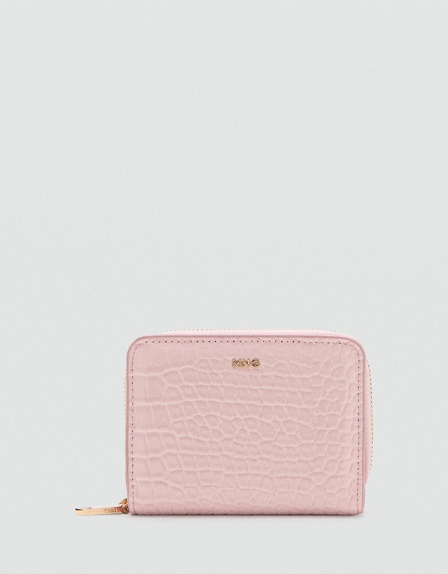 M.N.G - Small Wallet with Croc Effect