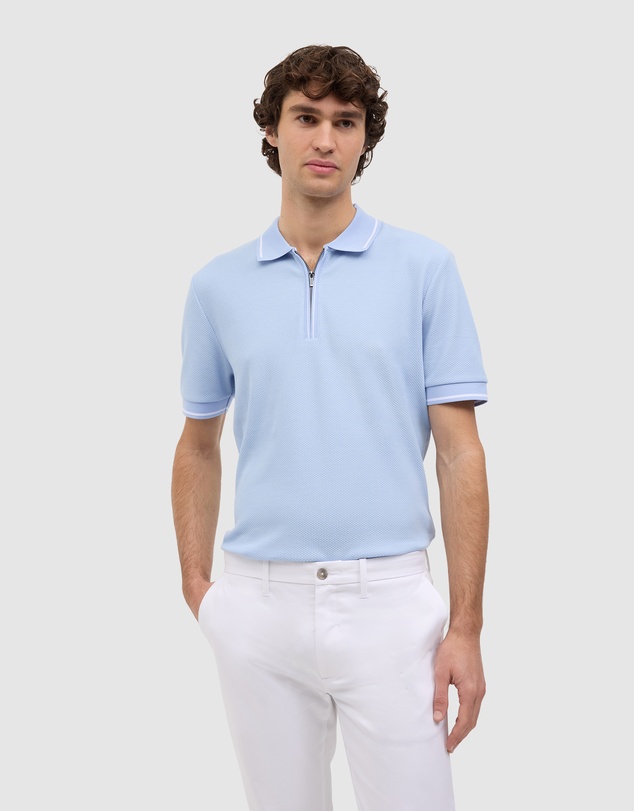 Politix - Morgan Textured Zip-up Polo