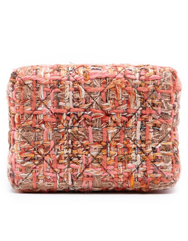 Pre-Loved by Azura Reborn - Pre-Loved CC Tweed Chain Vertical Box Crossbody