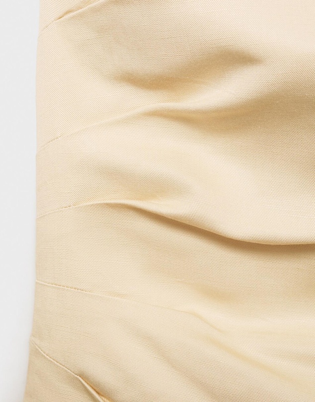 M.N.G - Strapless Linen Blend Top