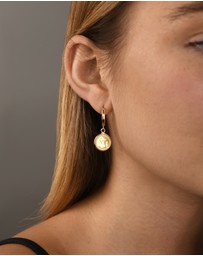 Von Treskow - Lever Hoop (13mm) earrings with Mini Coin