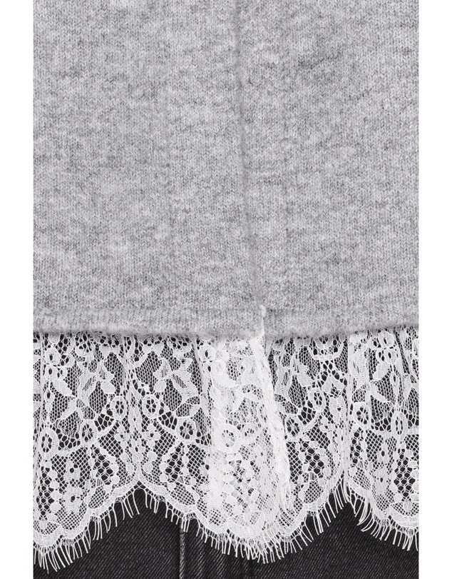Petal & Pup - Helga Lace Trim Cardigan - Grey