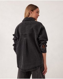 Ceres Life - Bobbi Side Pocket Denim Shacket