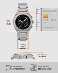 Armani Exchange - Silver Tone Chronograph Watch