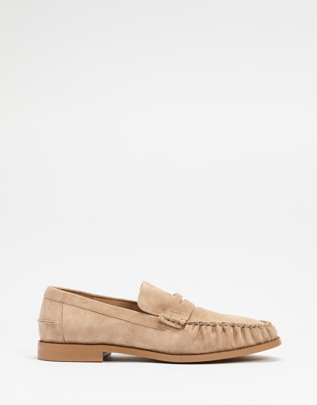 AERE - Suede Penny Loafers - Men's