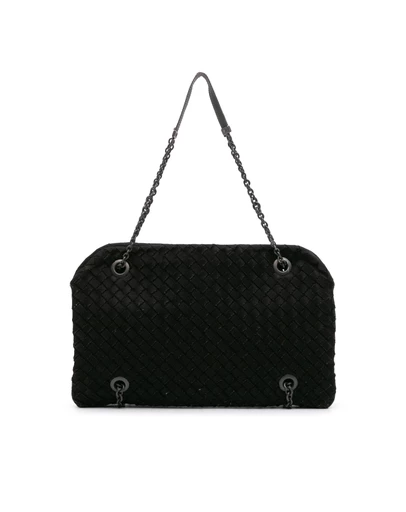 Bottega Veneta - Pre-Loved Grosgrain Intrecciato Duo Shoulder Bag