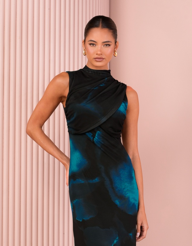 Azzurielle - Helima Wrap Front Maxi Dress
