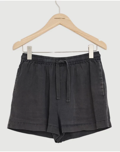Revibe - Repaired Assembly Label Linen Relaxed Short