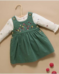 Purebaby - Embroidered Corduroy Pinnie -Kids-Babies