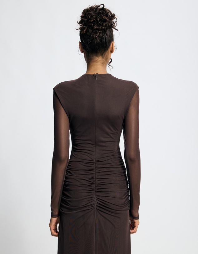 Lover - Willa Long Sleeve Mesh Maxi Dress
