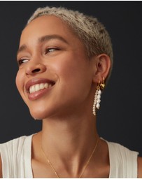 Ottoman Hands - Niko Heart Huggie Earrings