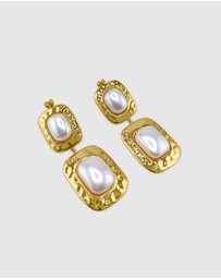 Izoa - Hadley Drop Stud Earrings
