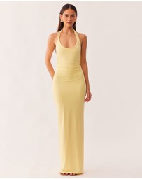 SNDYS - LEXIE TWIST HALTER MAXI DRESS - ICONIC EXCLUSIVE