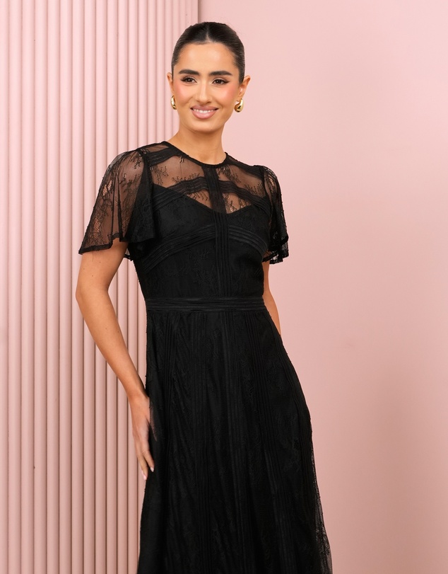 Azzurielle - Luna Flutter Sleeve Maxi Dress