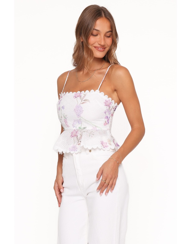 Petal & Pup - Adams Peplum Top - Purple Floral
