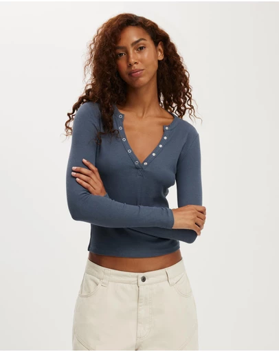 Cotton On - Ryan Henley Long Sleeve Top