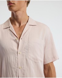 Calibre - Washed Twill Short Sleeve Shirt Musk