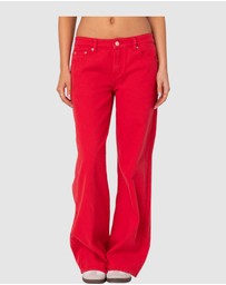 EDIKTED - Mud Wash Low Rise Slouchy Jeans