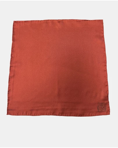 Henry Bucks - HENRY BUCKS Plain Crest Pocket Square BURGUNDY