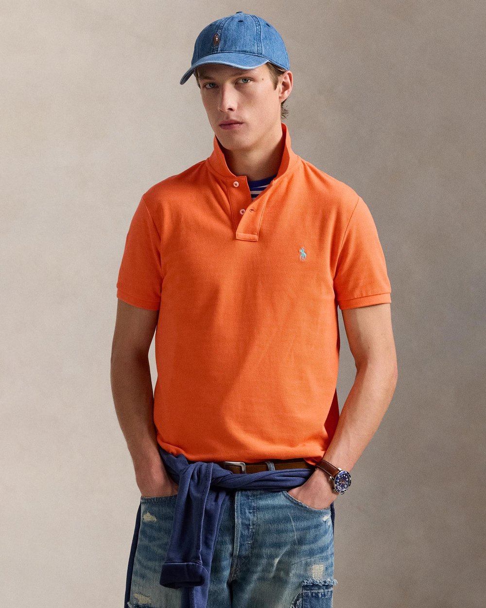 Polo Ralph Lauren Custom Slim Fit Polo Shirt - Navy