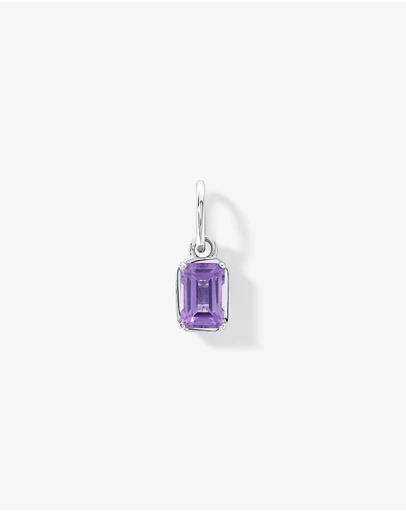 Michael Hill - Emerald-Cut Amethyst Pendant in Sterling Silver