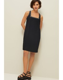 NEXT - Square Neck Mini Shift Dress With Linen