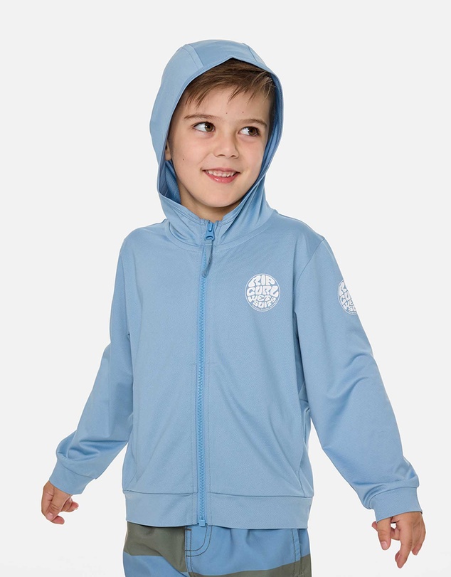 Rip Curl - Icons UPF Zip Through Hood Rash Vest- Kids