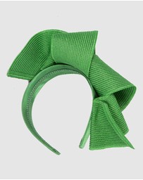 Max Alexander - Large Wavy Green Racing Fascinator