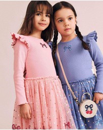 Huxbaby - Sequin Bow Tulle Dress - Babies-Kids