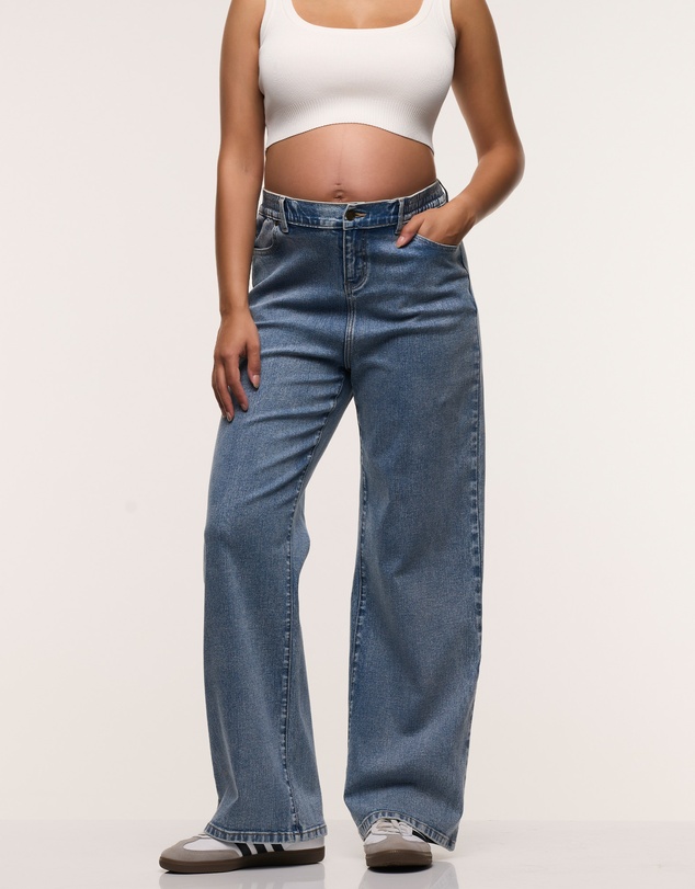 Soon Maternity - Relaxed Wide Leg Jeans