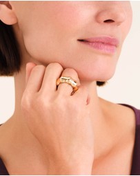Rosefield - Statement Bamboo Gold-Tone Ring