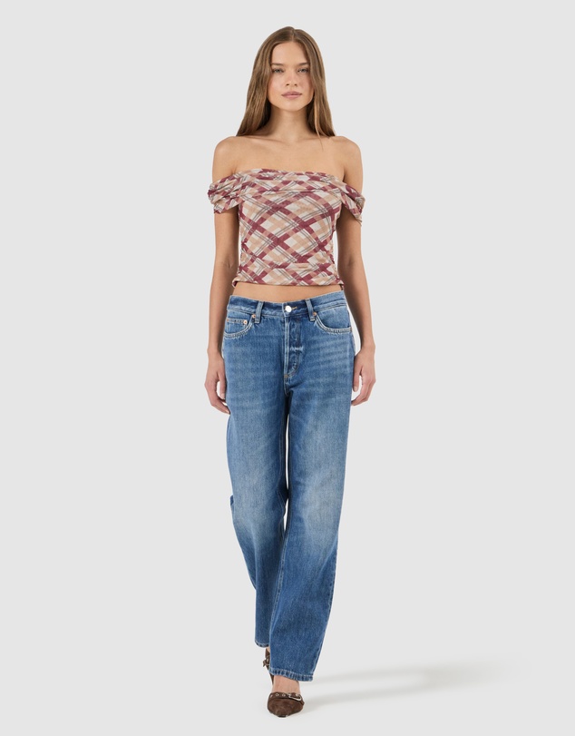 Rolla's - Field Lines Cold Shoulder Top